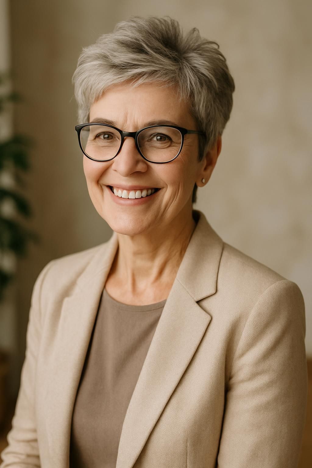 Découvrez nos meilleures idées de coupes courtes pour femmes de 60 ans portant des lunettes, alliant élégance et modernité pour un look raffiné et adapté.