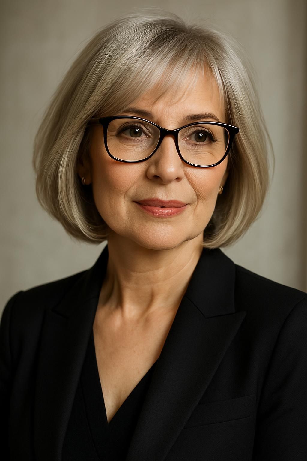 Découvrez nos idées de coupes courtes pour femmes de 60 ans portant des lunettes, alliant style et élégance pour un look moderne et raffiné.