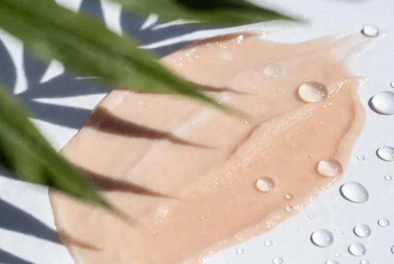 Texture de soin hydratant pour peau sensible