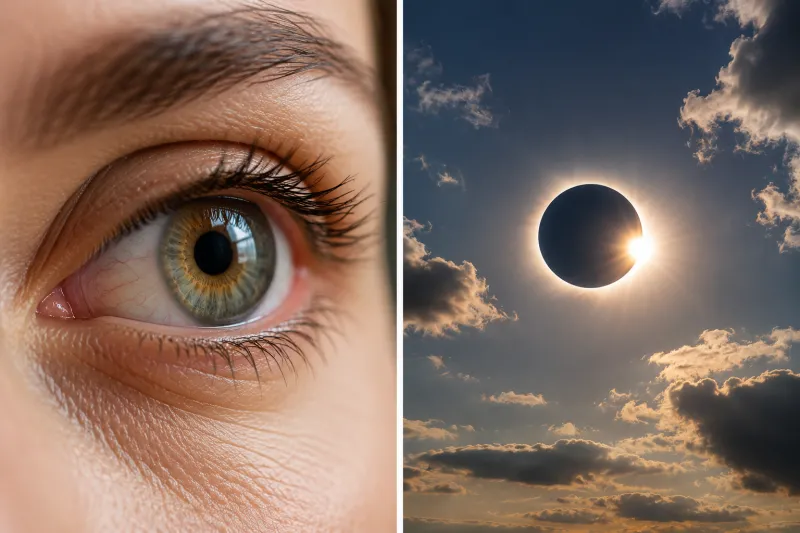 Œil face à une éclipse solaire, rappel des risques d’une observation sans protection adaptée