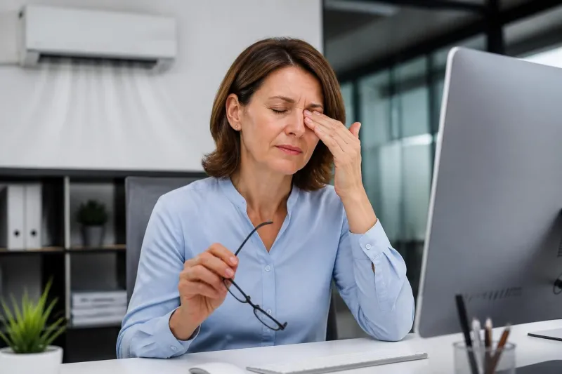 découvrez les causes des yeux secs pendant la ménopause et les solutions pour soulager cet inconfort oculaire fréquent chez les femmes ménopausées.