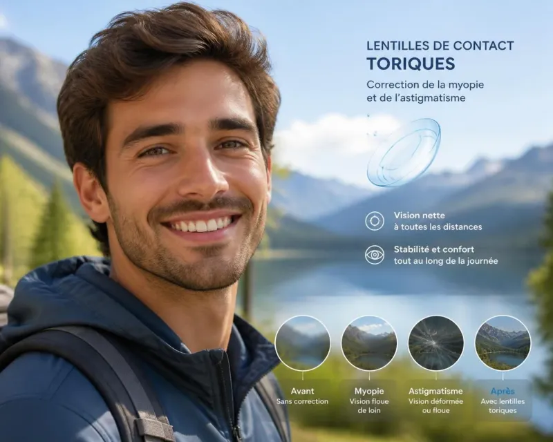 découvrez comment choisir les lentilles adaptées quand on est à la fois myope et astigmate, avec des conseils pour un confort optimal et une vision claire.