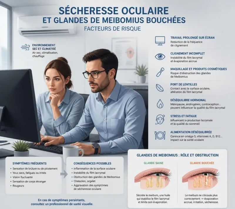 découvrez les symptômes des glandes de meibomius bouchées et apprenez à les reconnaître pour mieux comprendre et traiter ce problème oculaire courant.