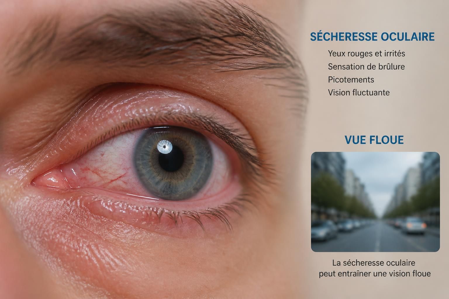 découvrez les causes courantes des yeux secs et de la vue floue, ainsi que des solutions efficaces pour soulager ces symptômes et améliorer votre confort visuel.
