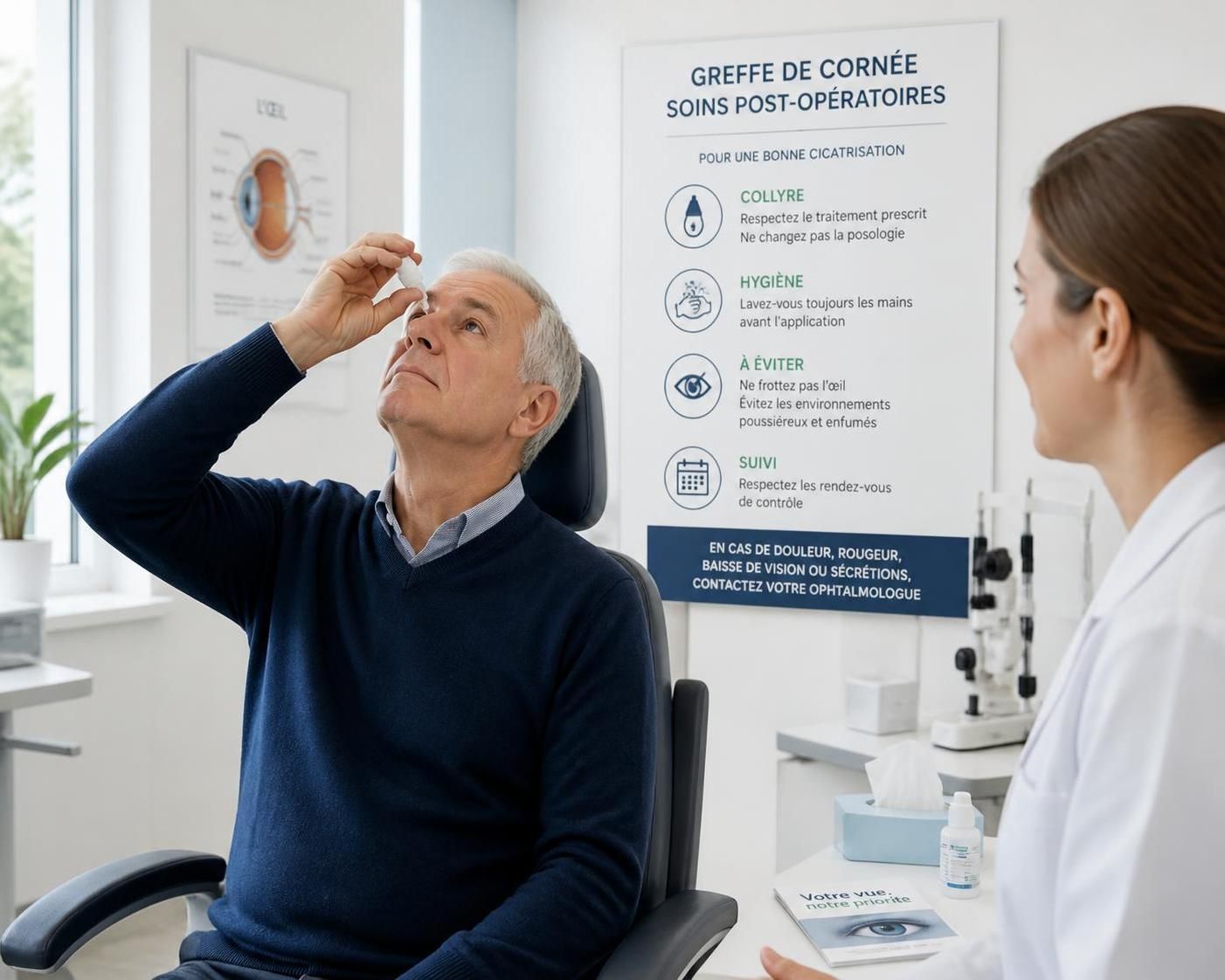 découvrez les précautions essentielles à adopter après une greffe de cornée pour assurer une guérison optimale et prévenir les complications.